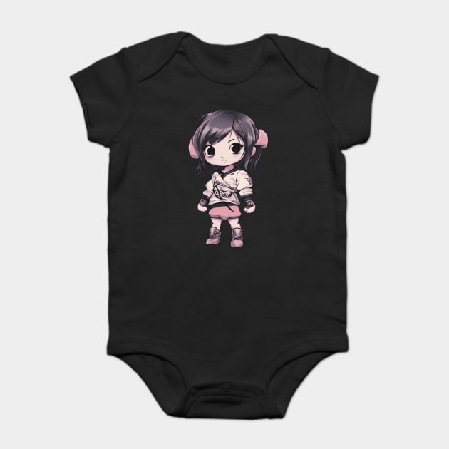 Charming Chibi Kawaii Girl Baby Bodysuit by animegirlnft